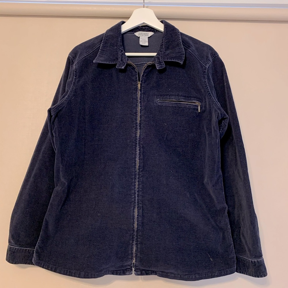 90s heritage oversize corduroy zip jacket